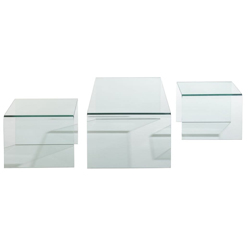 Tables Basses Verre Transparent - Designix