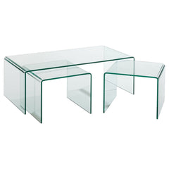Couchtische aus transparentem Glas