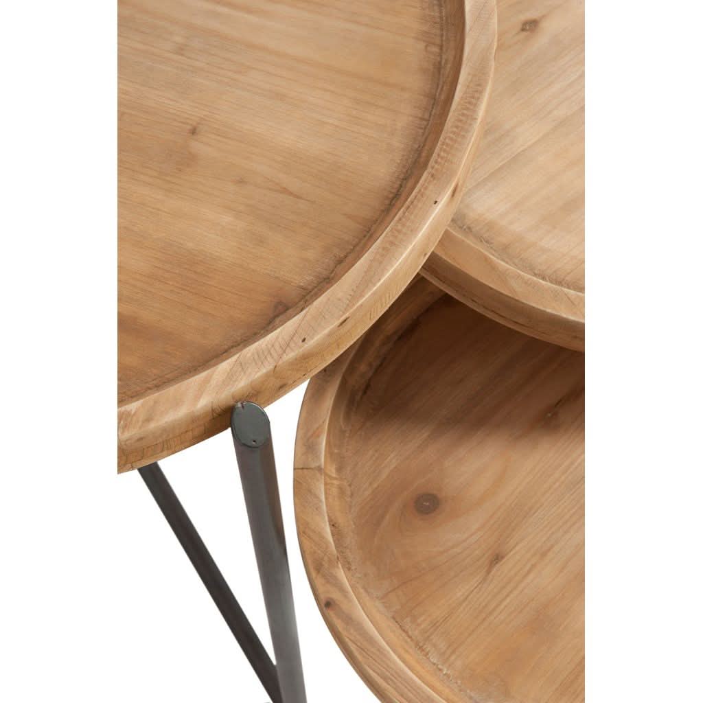 Beistelltische Holz Metall