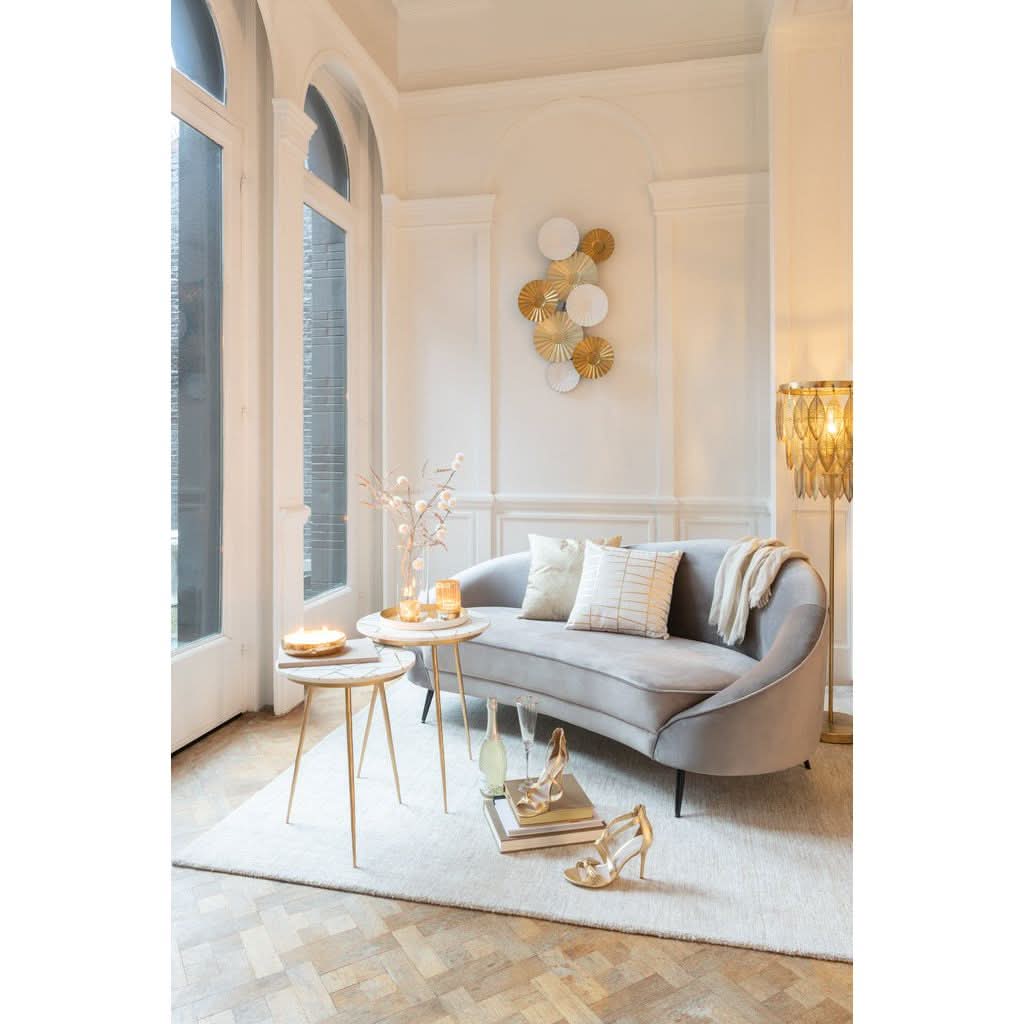 Tables D'Appoint Marbre Fer Doré - Designix