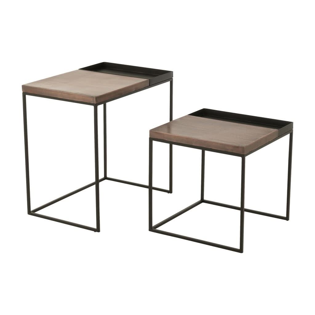 Tables D'Appoint Métal Bronze Noir - Designix