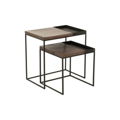 Tables D'Appoint Métal Bronze Noir