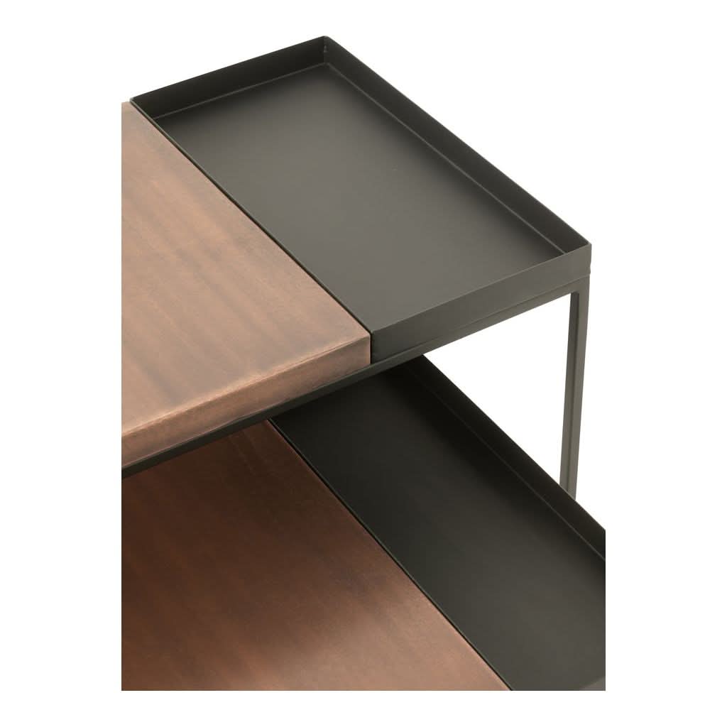 Tables D'Appoint Métal Bronze Noir - Designix