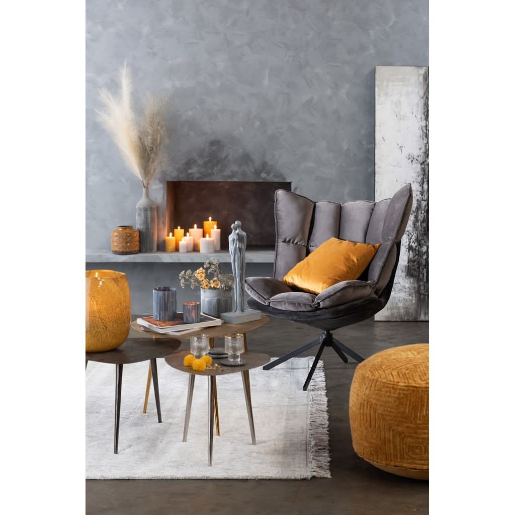 Tables D'Appoint Métal Mat Mixte - Designix
