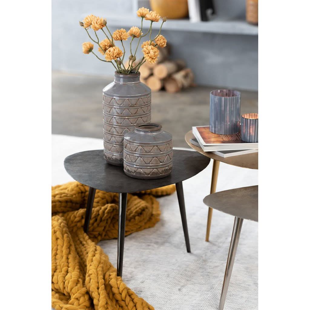 Tables D'Appoint Métal Mat Mixte - Designix