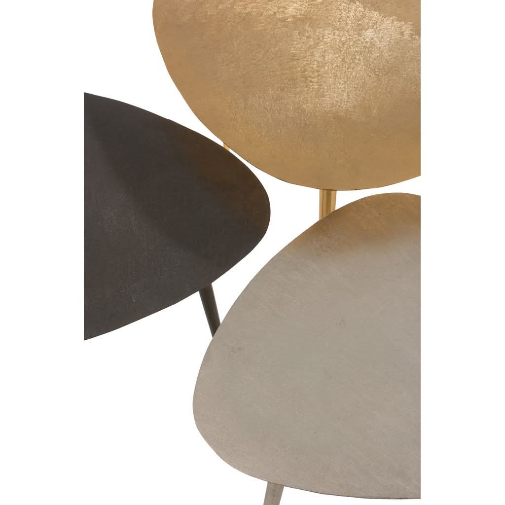 Tables D'Appoint Métal Mat Mixte - Designix