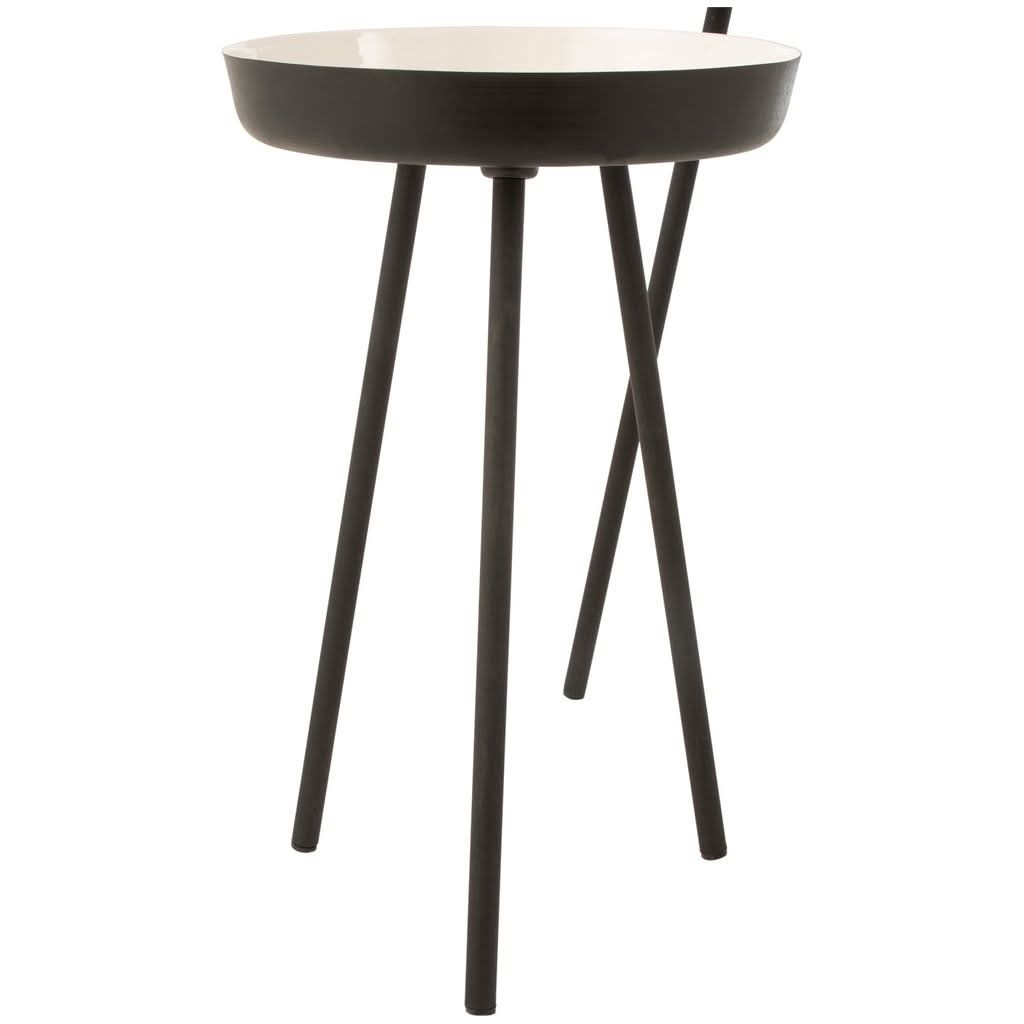 Tables D'Appoint Métal Noir/Blanc - Designix