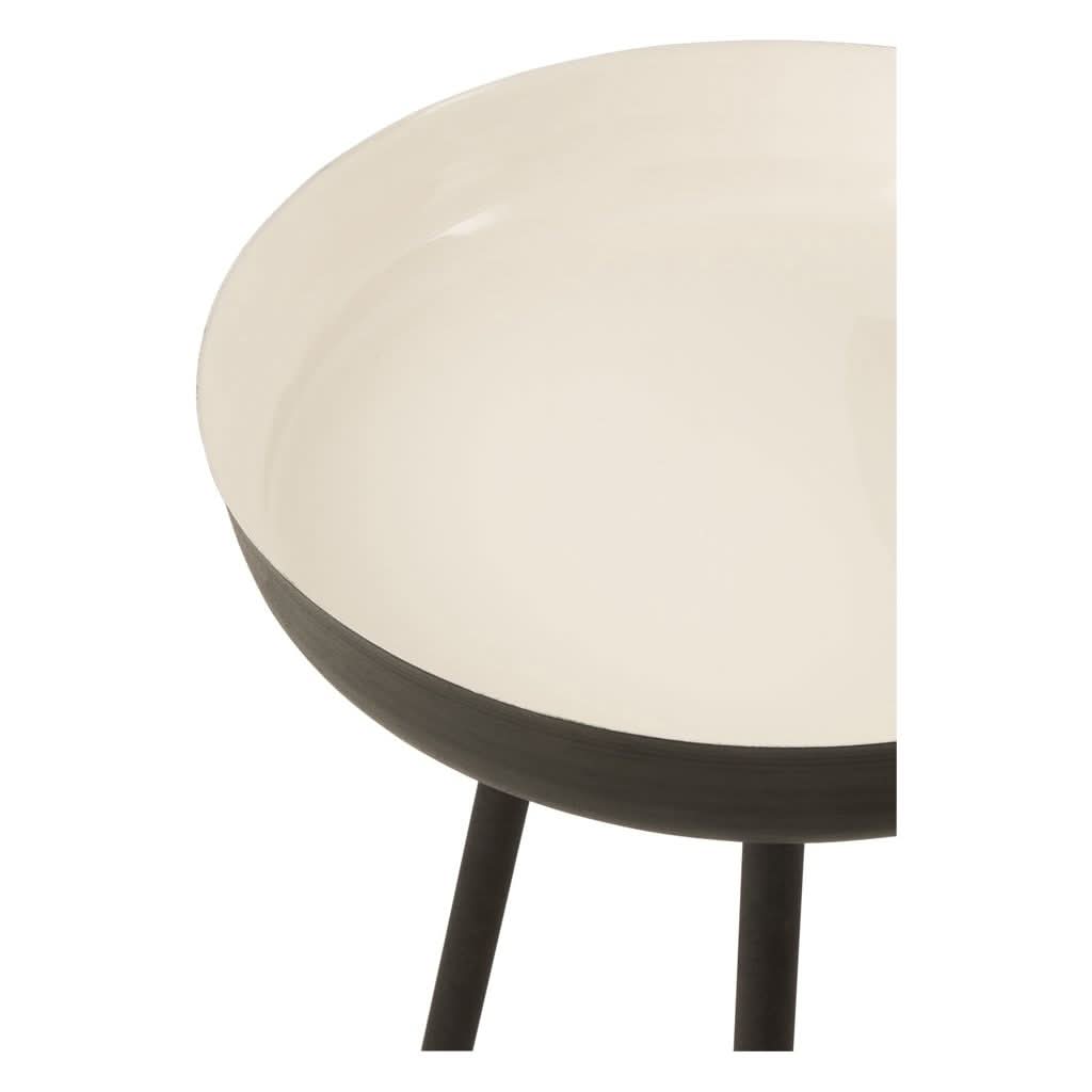 Tables D'Appoint Métal Noir/Blanc - Designix