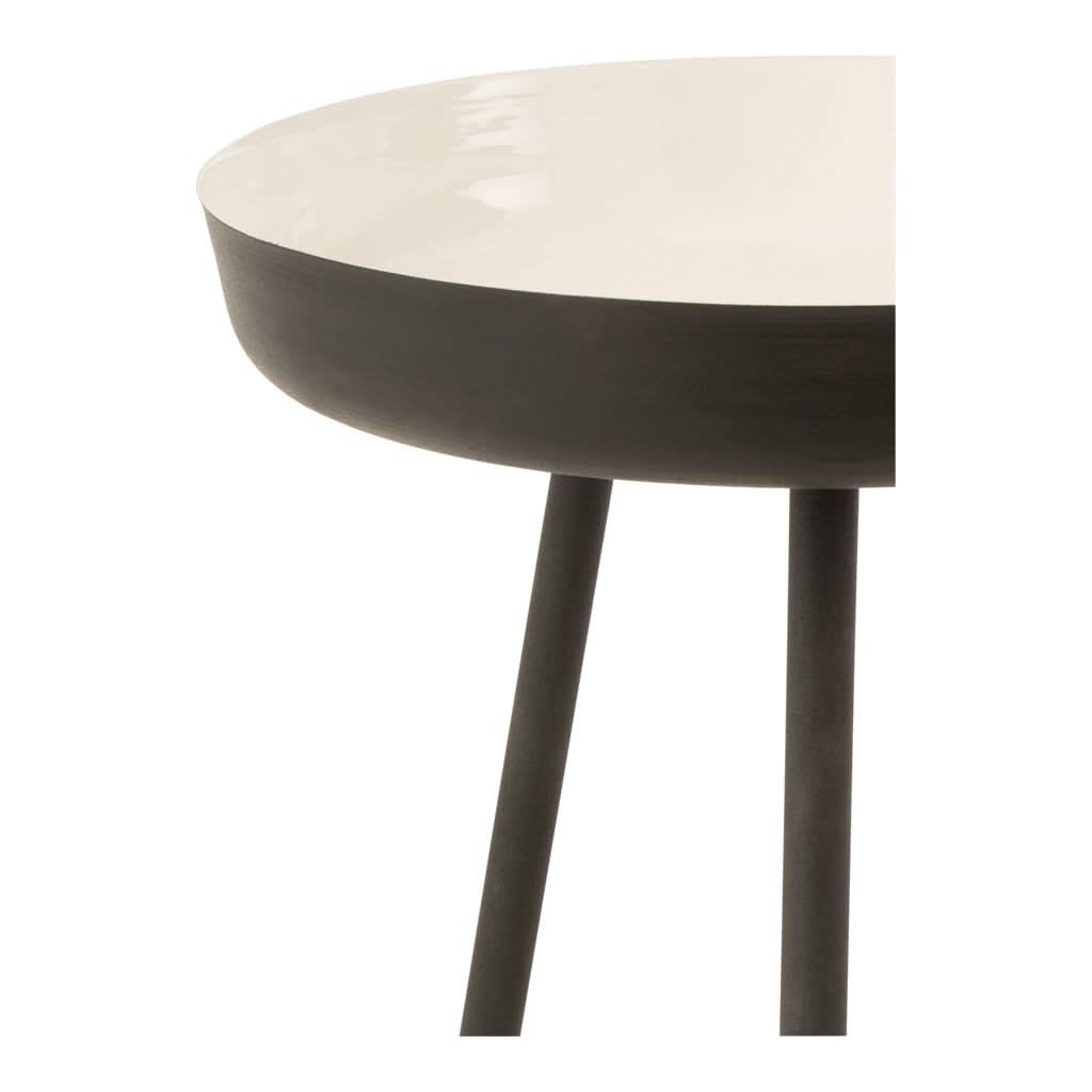 Tables D'Appoint Métal Noir/Blanc - Designix