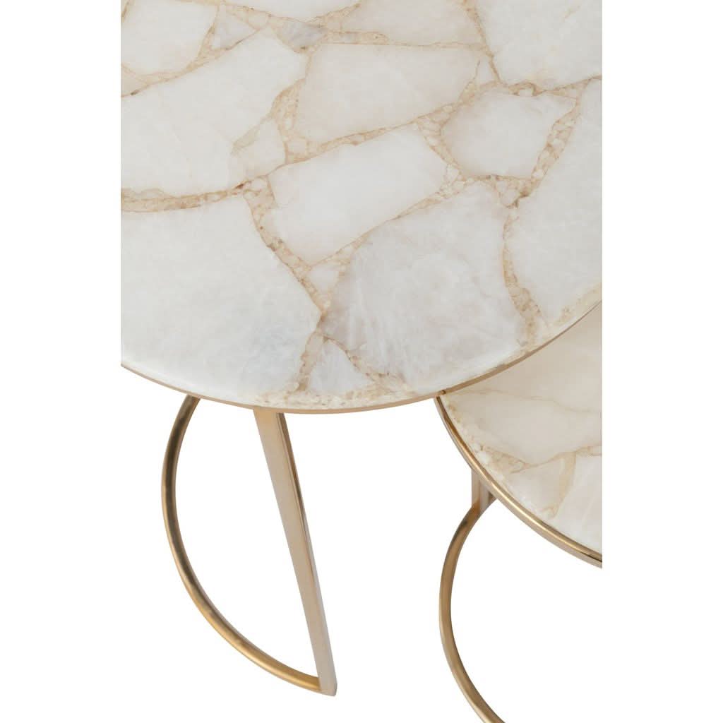 Tables D'Appoint Quartz Métal - Designix