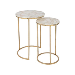 Tables D'Appoint Quartz Métal
