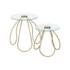 Runde Beistelltische in Gold
