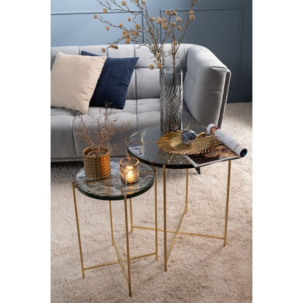 Tables D'Appoint Verre Fer - Designix