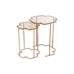 Tables Métalliques Cuivrées Ensemble