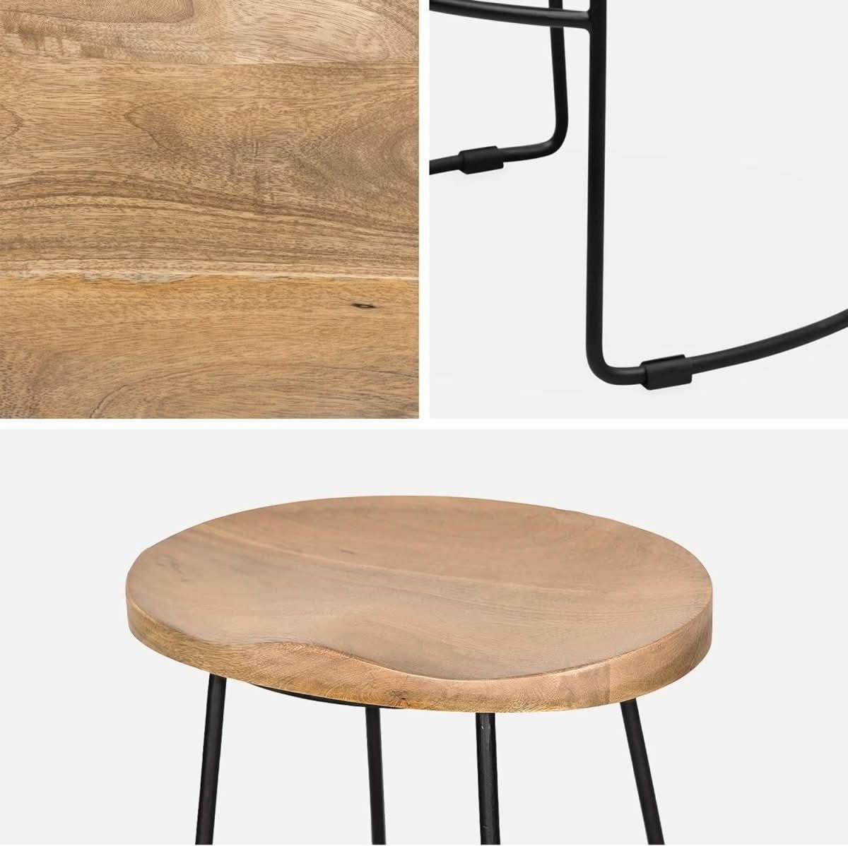 Tabouret Bar Bois Acier | Zenith - Designix Tabouret