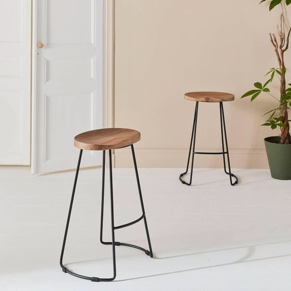 Barhocker Holz Stahl | Zenith