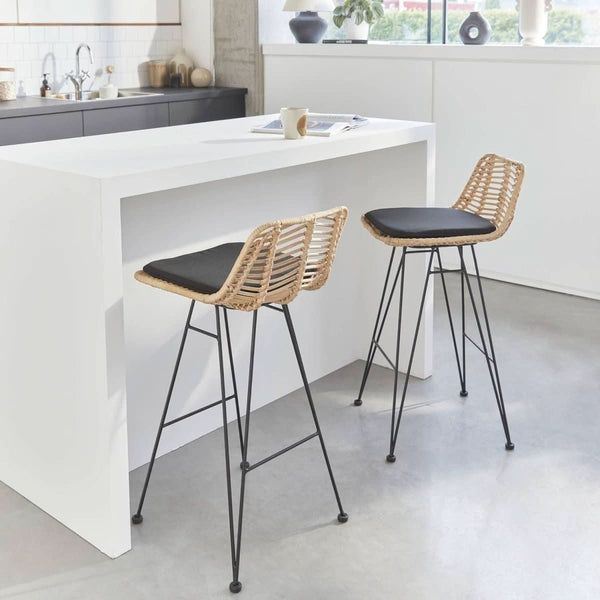 Barhocker Rattan Metall | Nacht