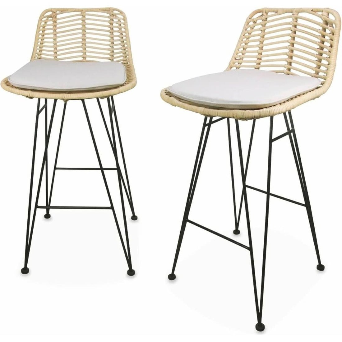 Barhocker Rattan Metall | Voix