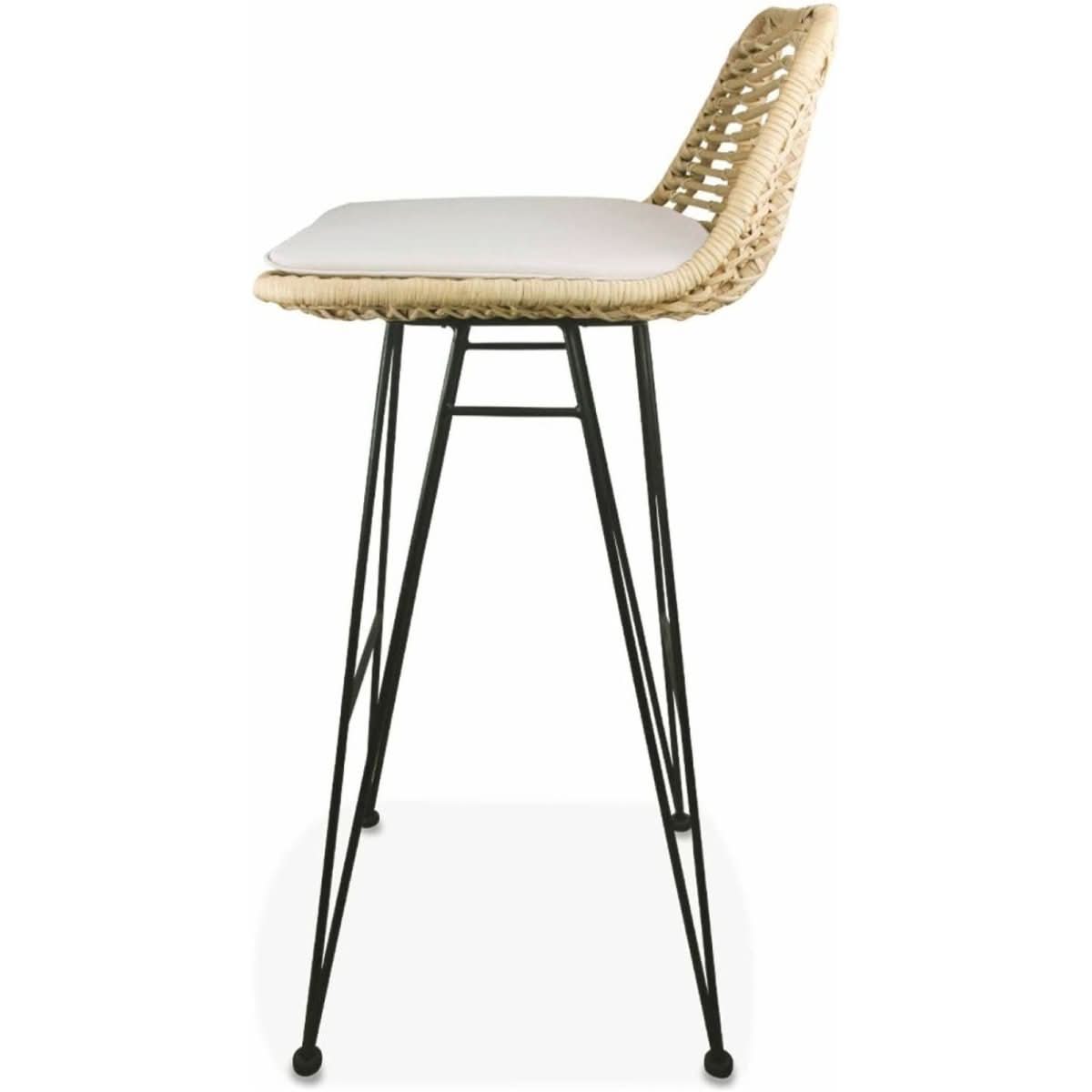 Tabourets Bar Rotin Métal | Voix - Designix Tabouret