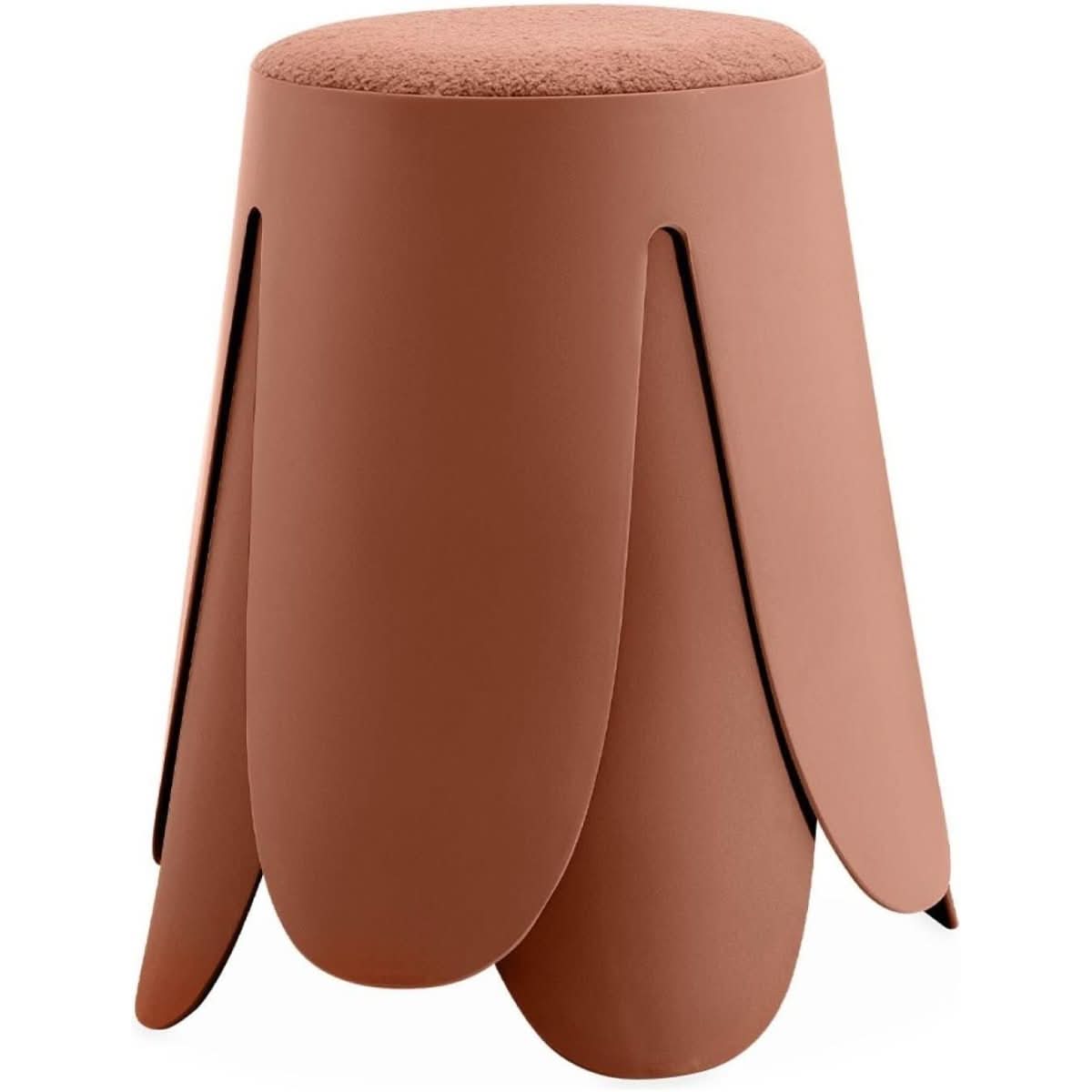 Tabourets Bouclette Texturée Terracotta | Cyan - Designix Chaises