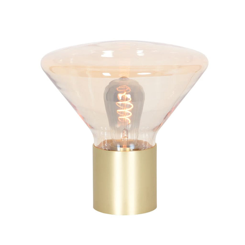 Lampe Table Ambiance Laiton Verre