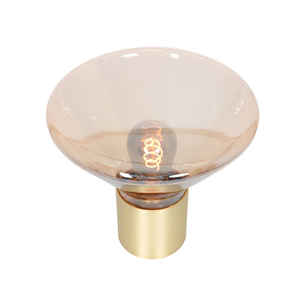 Lampe Table Ambiance Laiton Verre