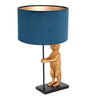 Tischlampe Tiere Samt Blau Schwarz