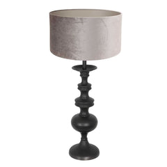 Elegante Tischleuchte Schwarz Silber