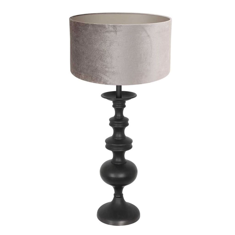 Elegante Tischleuchte Schwarz Silber