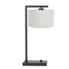 Tischlampe Schwarz Leinen-Lampenschirm