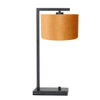 Tischlampe Schwarz Samt Gold