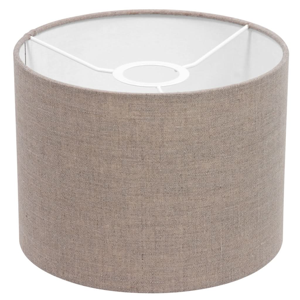 Intérieur de l'abat-jour cylindrique vu de dessus, armature métallique blanche