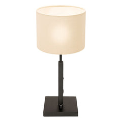 Elegante Lampe Schwarz Leinen Weiß