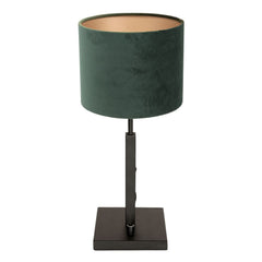 Tischlampe Schwarz Samt Grün