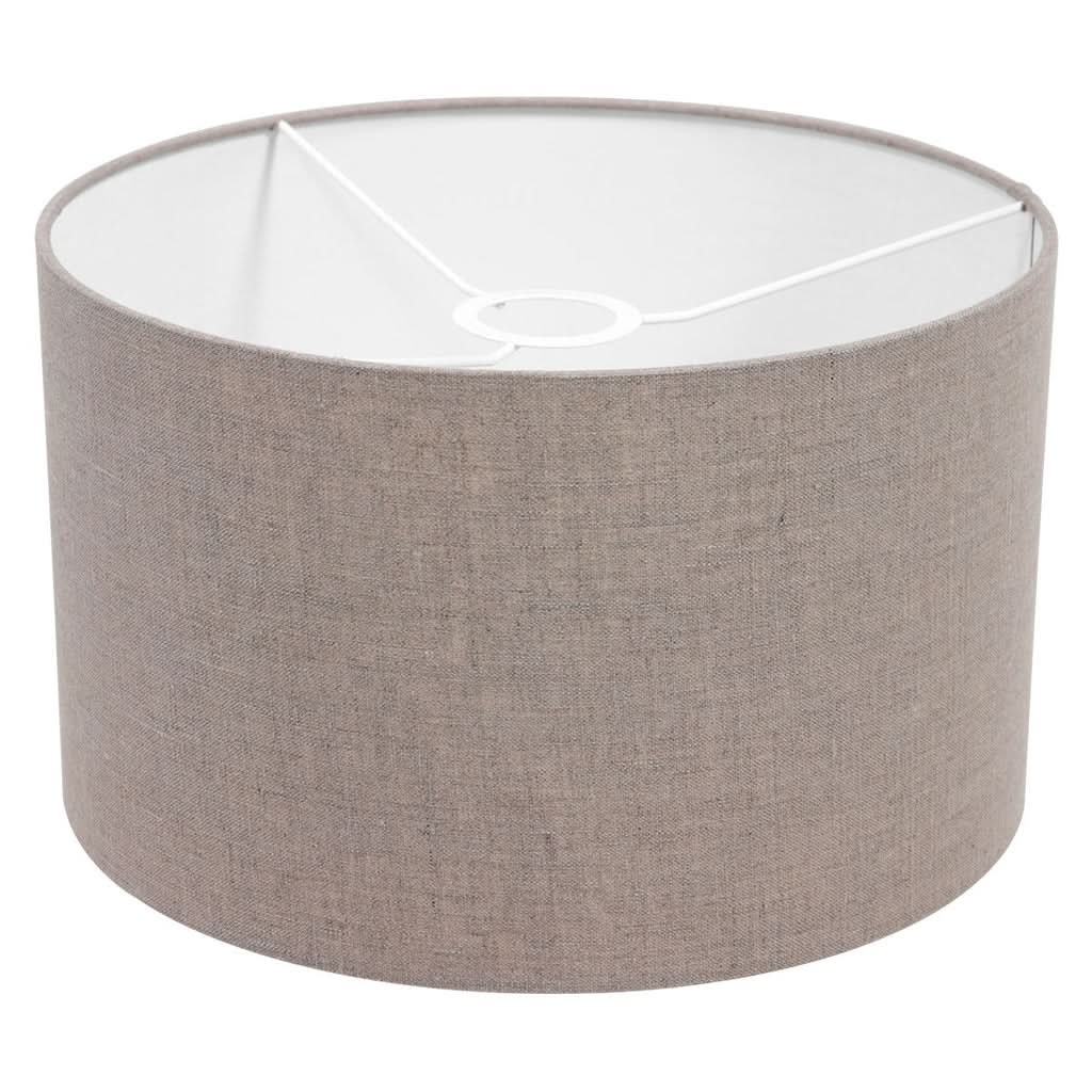 Intérieur de l'abat-jour gris avec armature métallique blanche et bague centrale