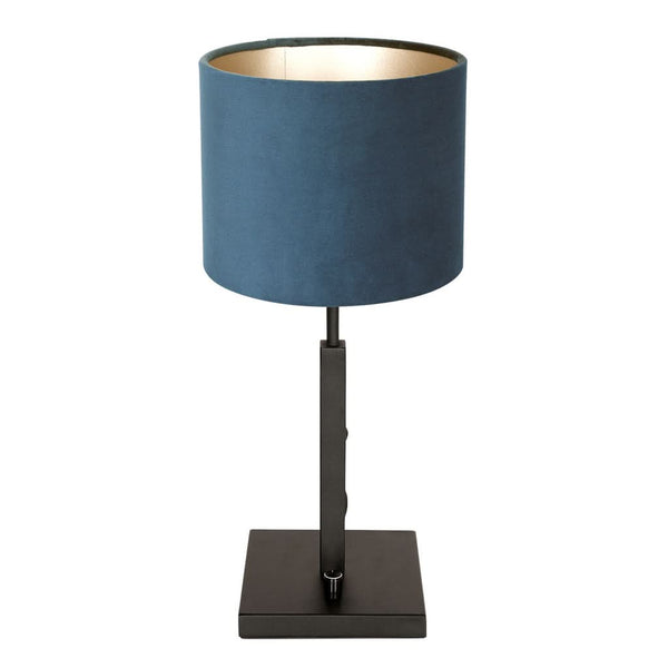 Elegante Tischlampe Samt Blau