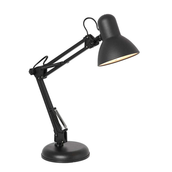 Verstellbare Tischlampe aus schwarzem Metall