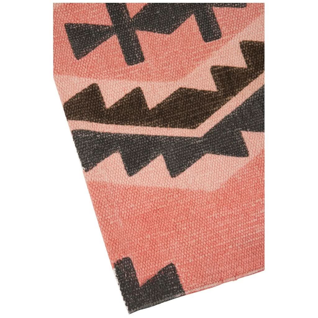Tapis Ethnique Rose Et Gris - Designix
