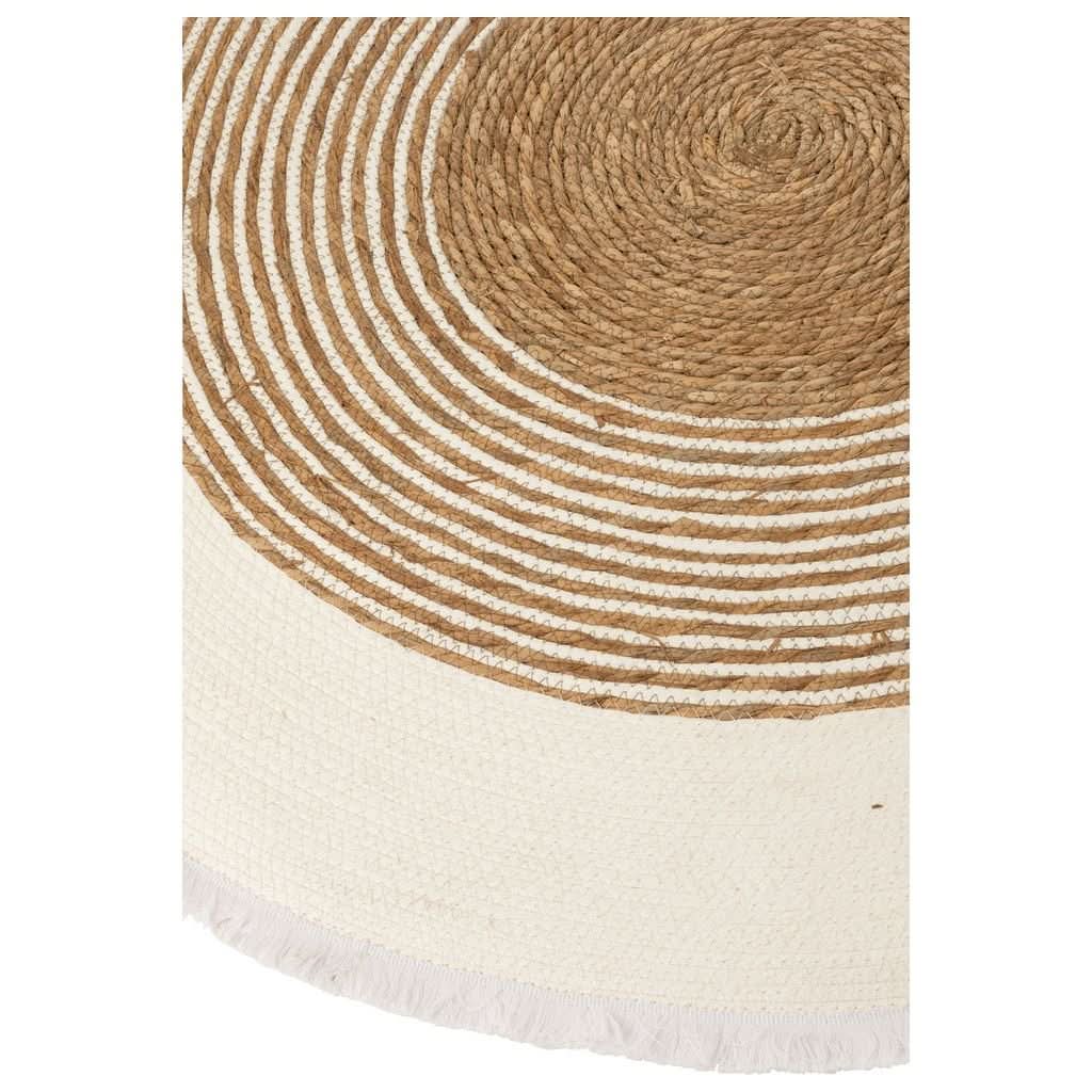 Tapis Herbe Tissée Blanc Naturel - Designix