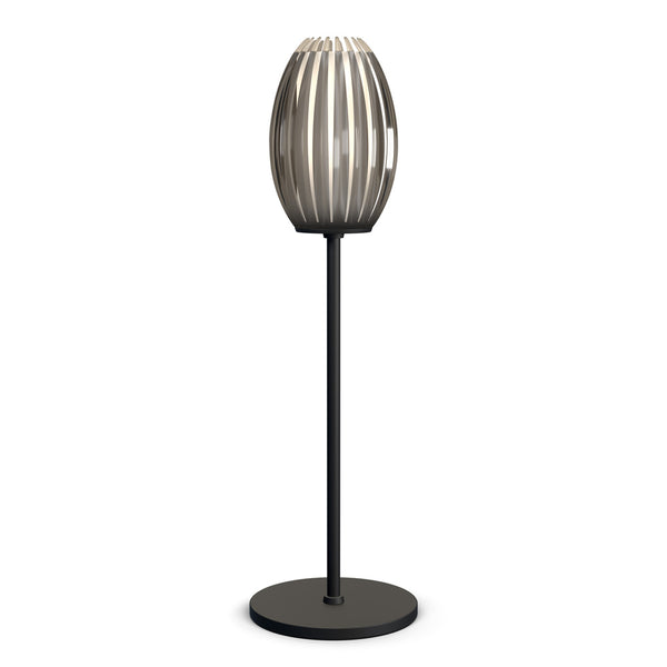 Lampe à poser Tentacle 50 cm, noir et verre fumé
