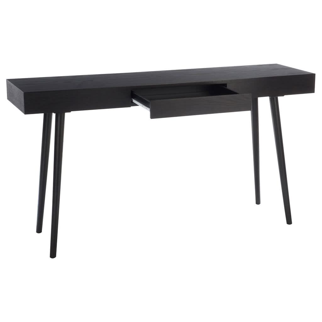 Schubladenkonsole Holz Schwarz