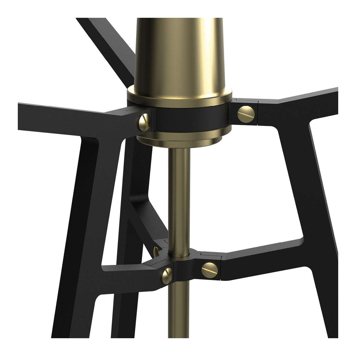 Lampe Ella en verre soufflé, pied tripode