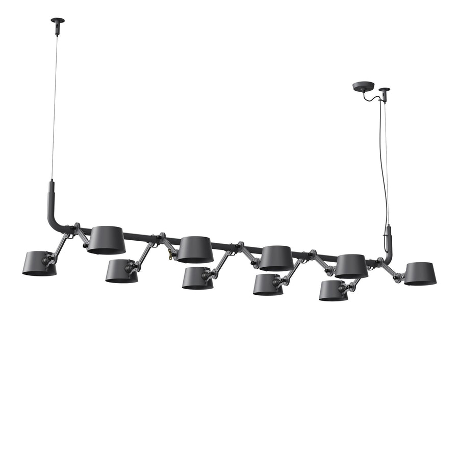 Suspension multiple Bolt 10 lumières Gris nuit