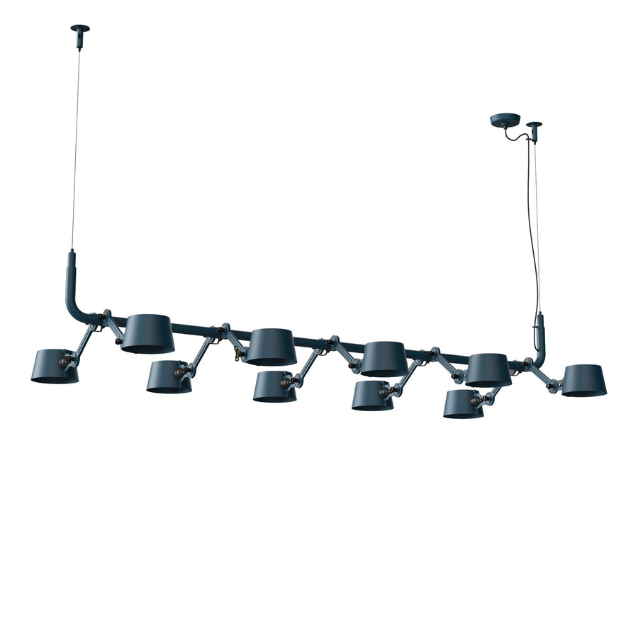 Suspension multiple Bolt 10 lumières Bleu orage