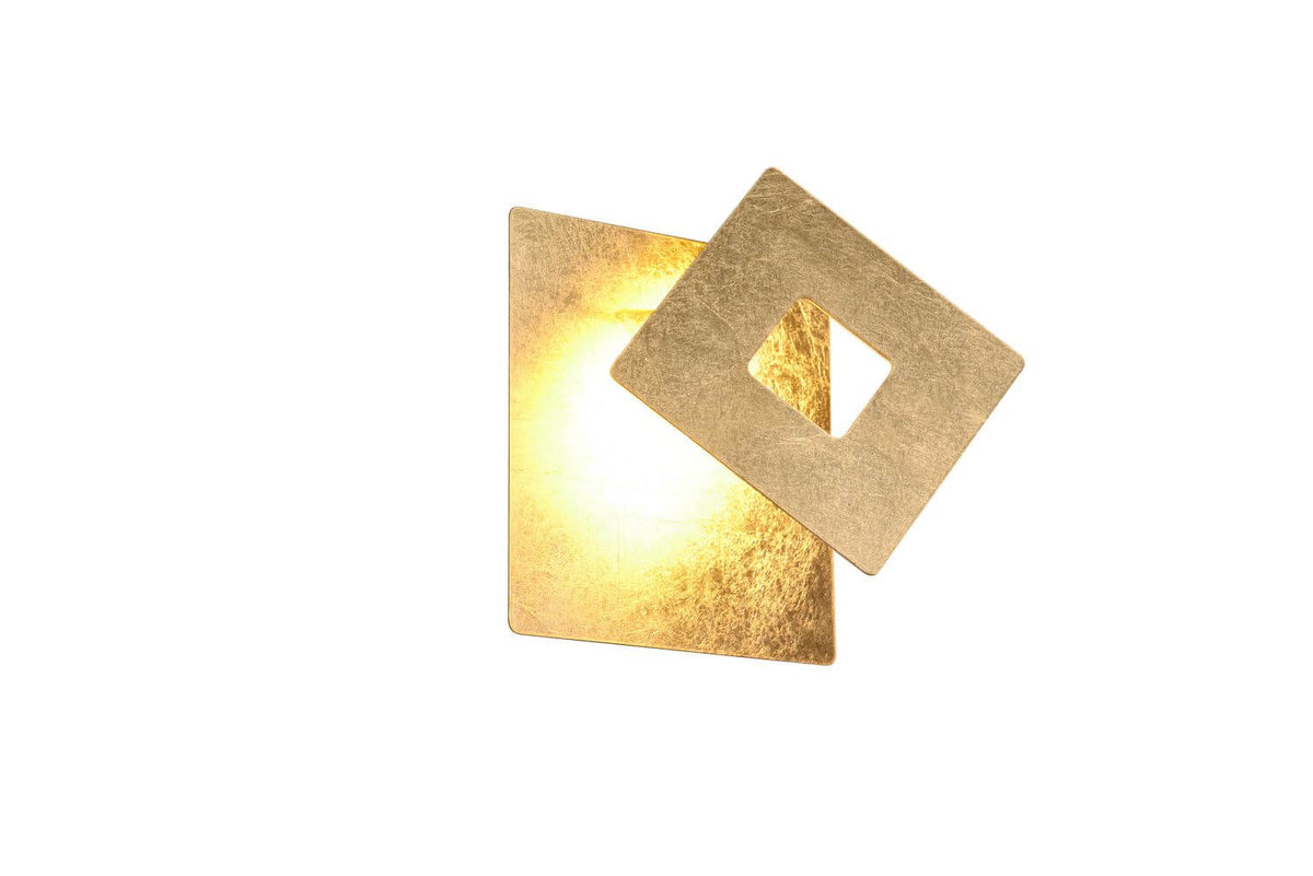 Détail du carré pivoté laissant apparaître un halo lumineux au centre