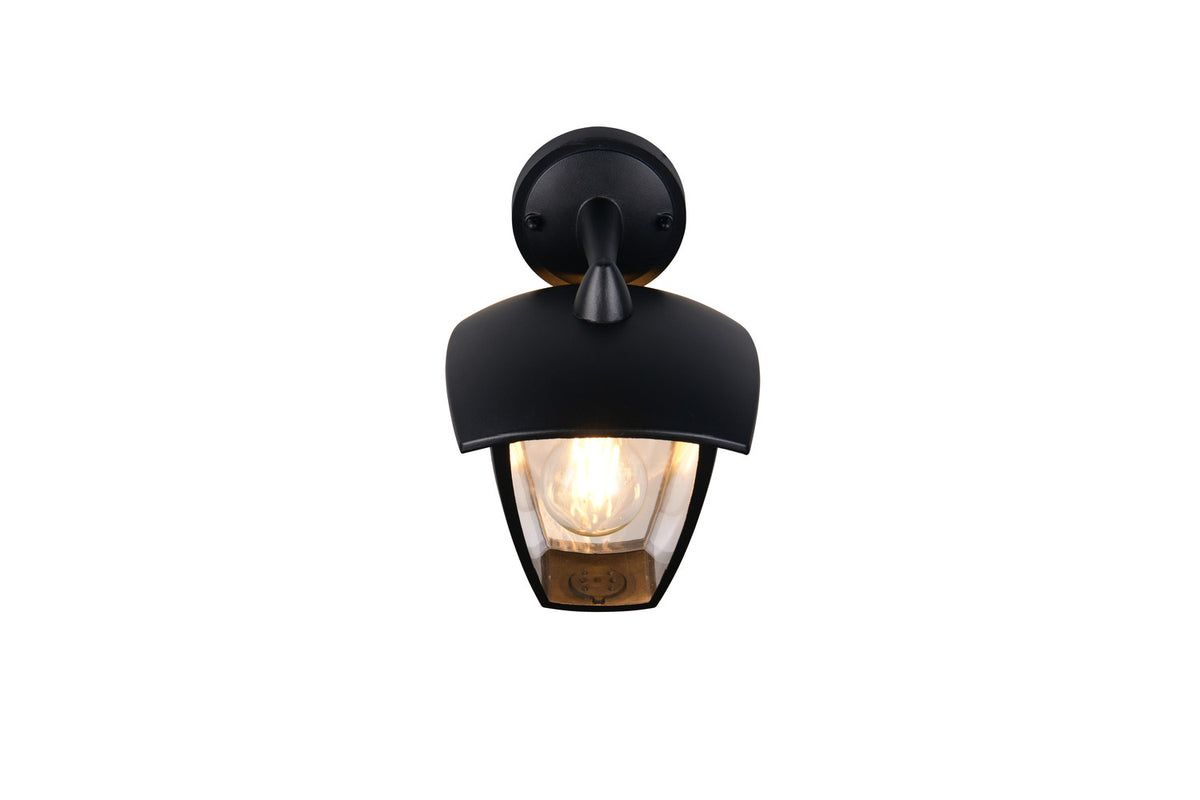 Applique extérieure Venta noire mat, H 24 cm (263260132)