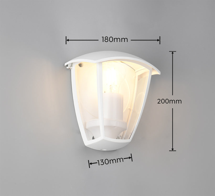 Applique extérieure Venta blanche mat, H 20 cm