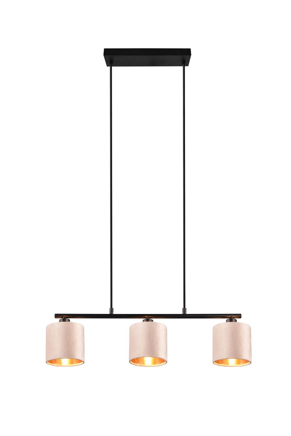 Suspension Julieta 3 lumières beige, tissu