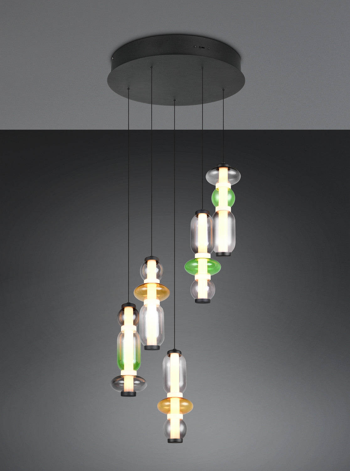 Suspension Minerva multicolore, verre, H 58 cm (334330517)