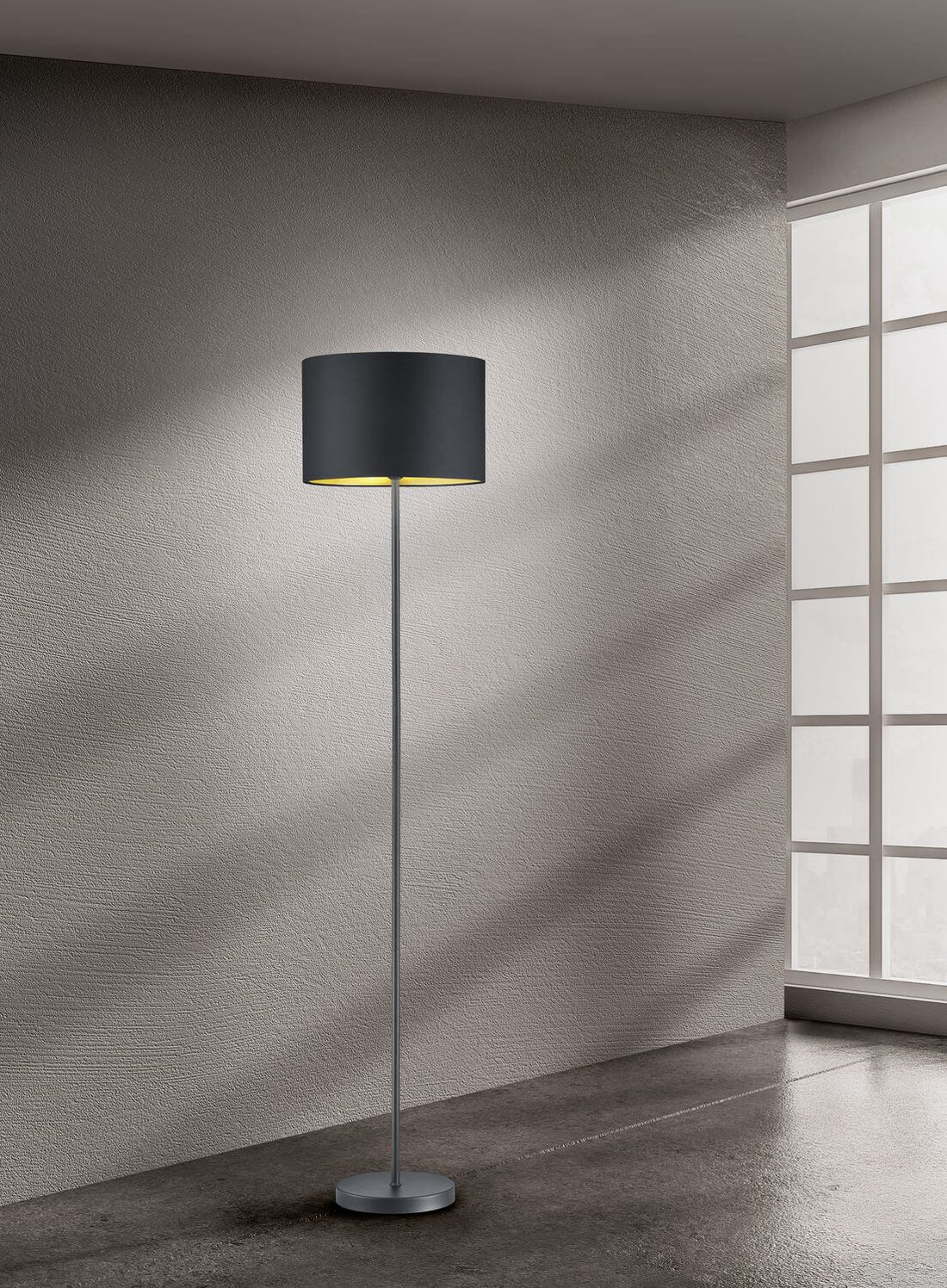 Lampadaire Hostel noir mat, L 160,5 cm